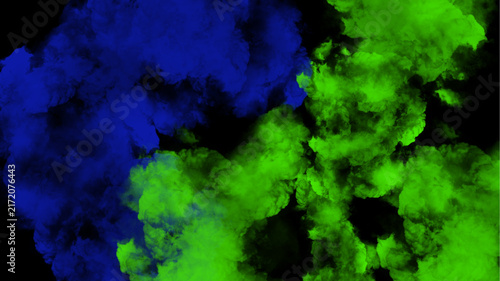 Abstract blue and green smoke texture