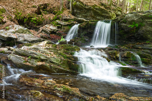 Small waterfalls on Skalni potok in Jeseniky mountains in Czech republic
