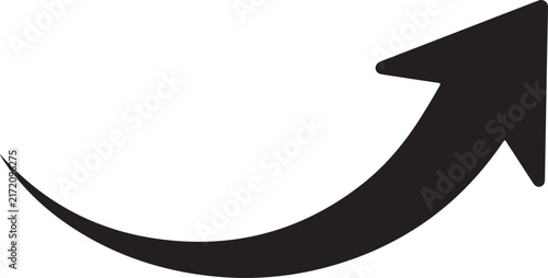Arrow curving upward and right appears on a plain white backdrop.