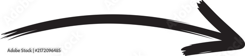 Curved arrow drawn in black ink points toward the right.