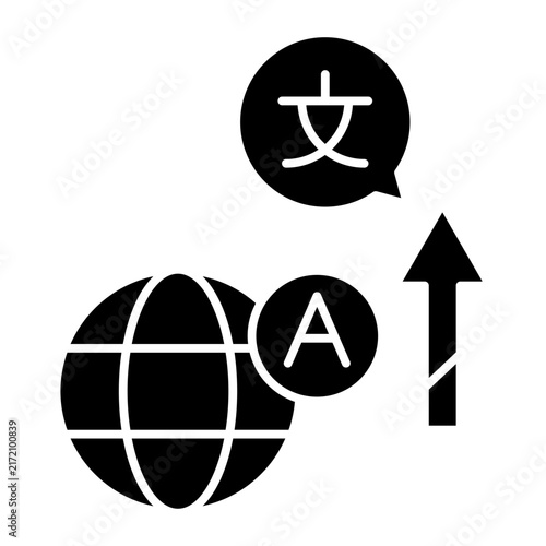 Obraz na płótnie Language Shift Glyph Icon