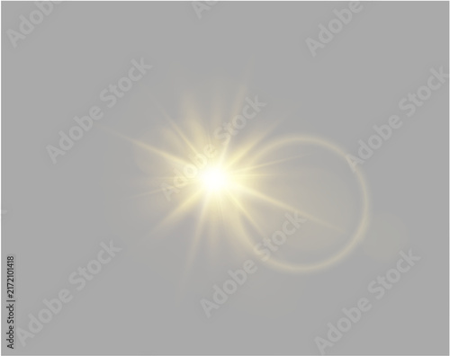 An elegant golden flash shines softly.
Fine rays add a delicate sparkle.
Perfect for luxury seasonal artwork.
