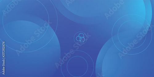 Art & IllustrationAbstract blue background with circles. Vector illustration