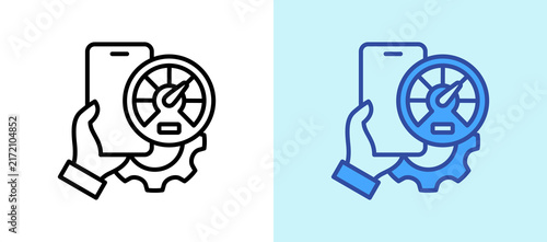 App Performance lineblue icon