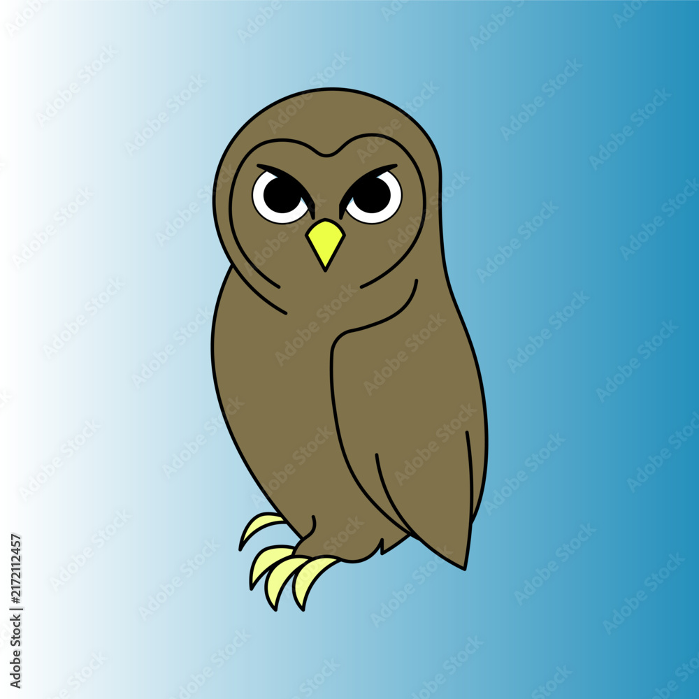 Obraz premium owl colors icon on white background