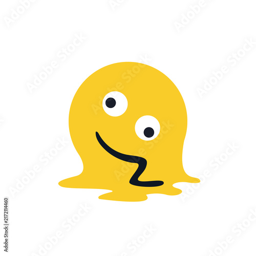 Melting vector icon symbol emoji face