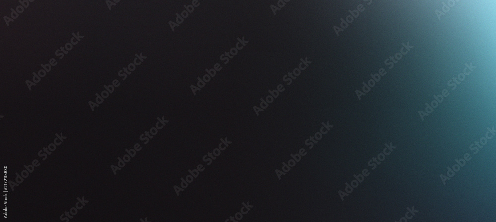 Obraz premium Dark abstract grainy gradient texture background with blue light glow