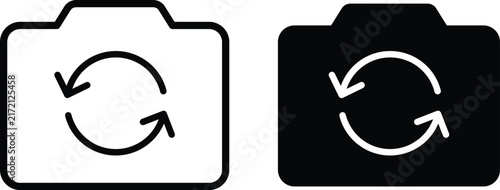 Canvas Print camera rotate icon set