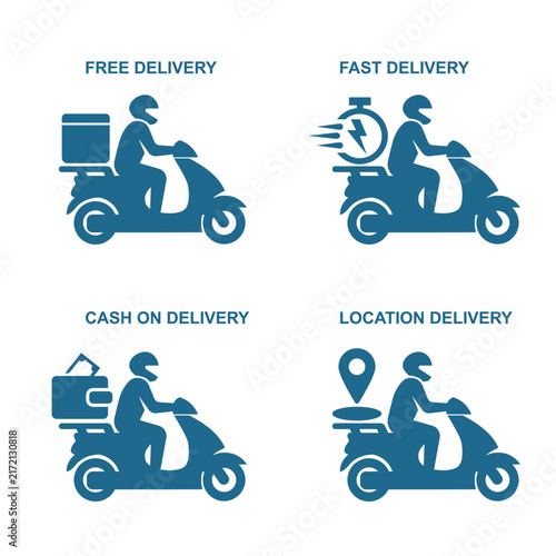 Icon pack delivery service for website e-commerce