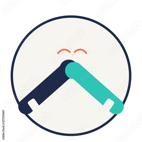 B2B partnership handshake flat vector icon