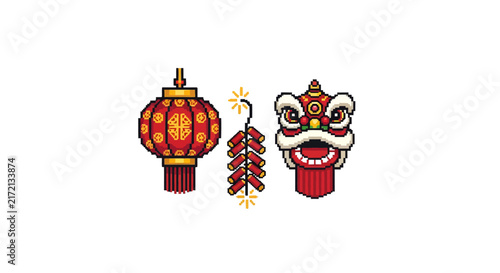 Chinese New Year festival decorations.