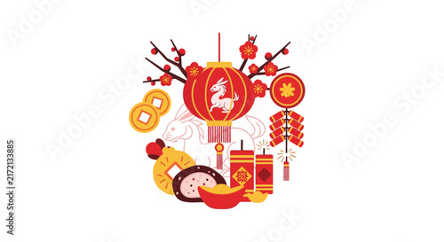 Chinese New Year festival decorations.
