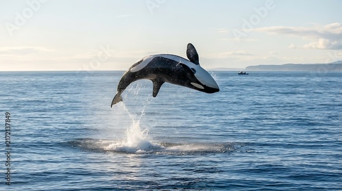 orca jumping in water