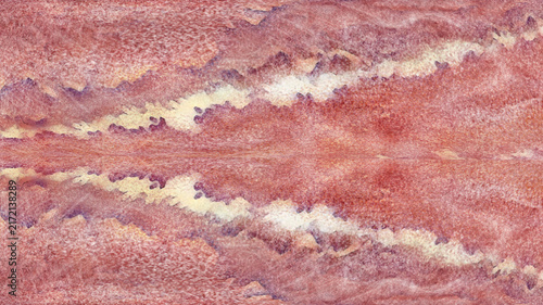 Canvastavla Abstract red sandstone texture with natural wave patterns, pink and terra cotta canyon rock background