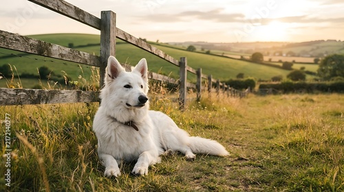 dog on the grass