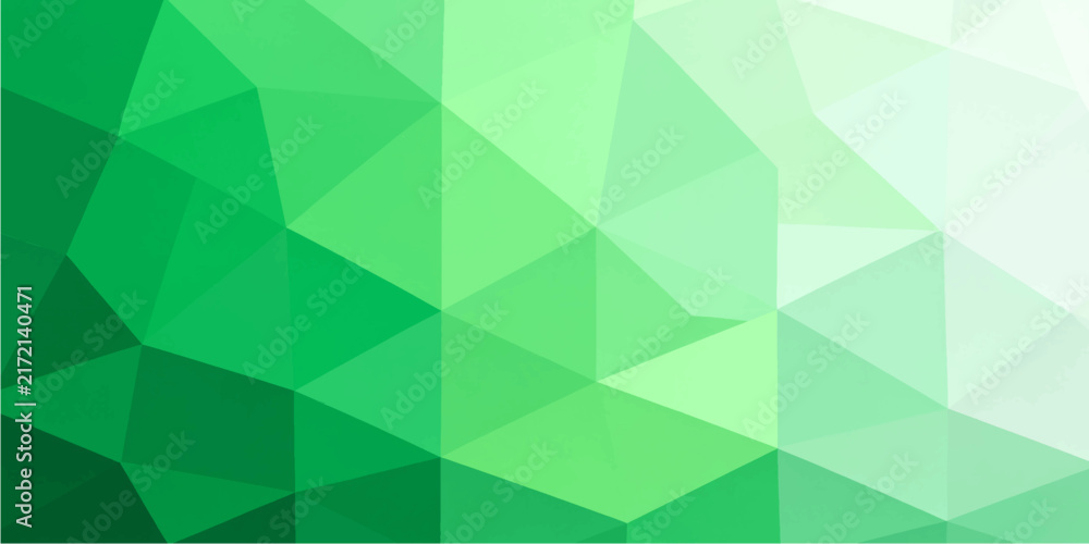 Fototapeta premium Vibrant green polygonal abstract background with gradient geometric shapes for modern vector art and design