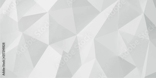 Abstract polygonal white gray faceted vector background with folded paper crystalline shapes creating modern textured design
