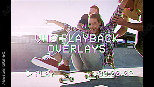 Retro VHS Playback Overlays