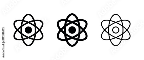 Foto Atom science icon set