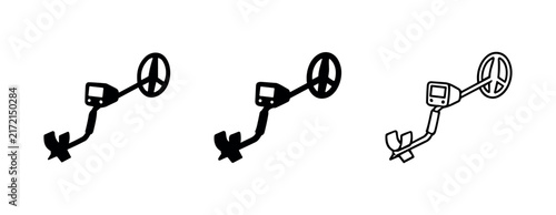Foto Metal Detector Icons for Treasure Hunting