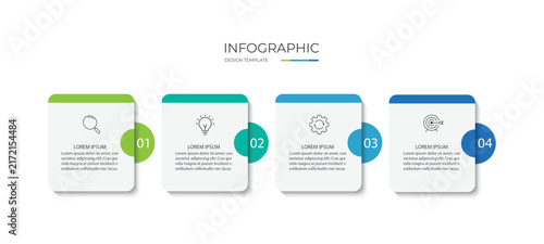 Presentation business infographic template with 4 options