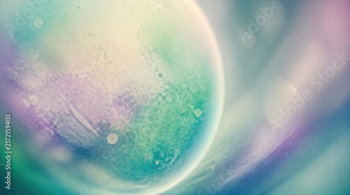 Abstract macro view of liquid bubbles with soft pastel gradients