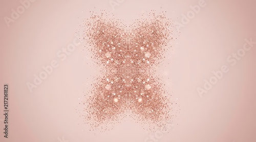 Rose gold glitter texture background with sparkling particles