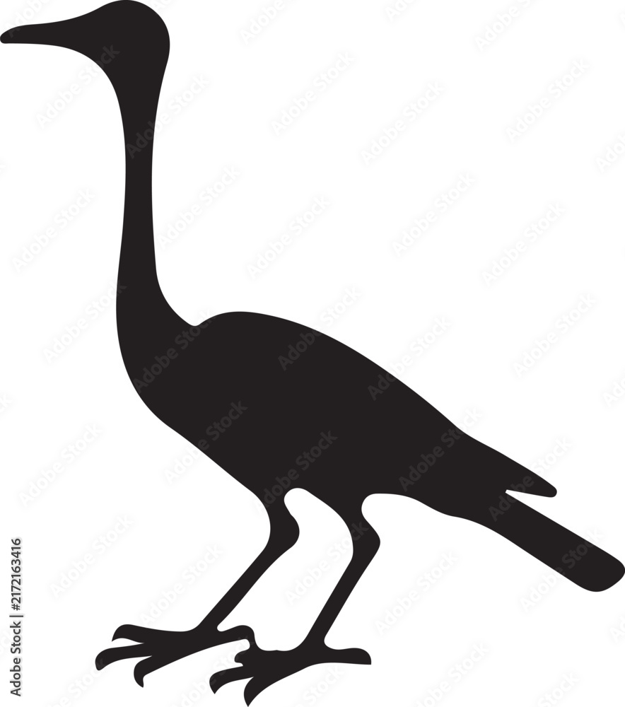 Naklejka premium vector illustration of a cartoon running bird