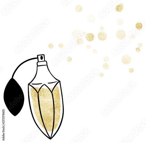 Perfume Gemstone Bottle with Bulb Atomizer.