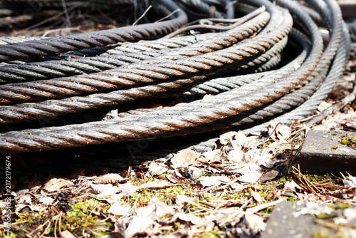 Canvas Print Old Metal Cable