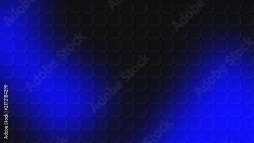 Фотография Gradient cubic glass pattern background with neon blue and black colors