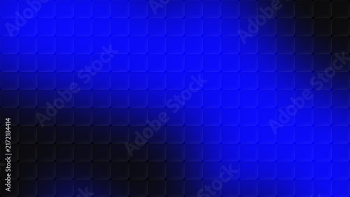 Obraz na płótnie Abstract neon blue and black gradient cubic glass pattern background