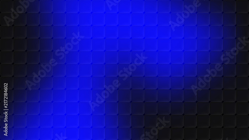 Obraz na płótnie Neon blue and black gradient cubic glass pattern background