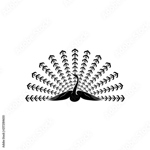 abstrack phoenix or peacock vector logo

