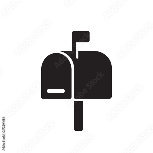 Mailbox Vector Icon Flat Style