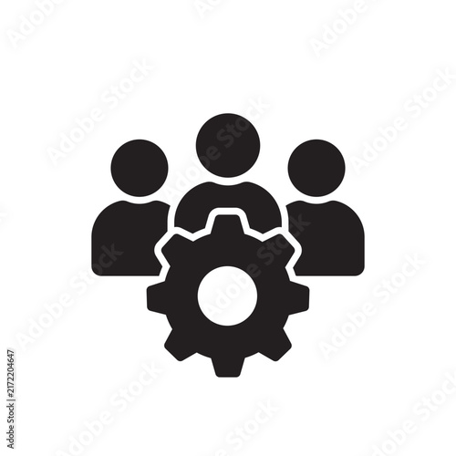 Team Management Vector Icon Flat Style