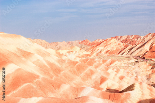 Obraz na plátně Colorful Danxia landform scenery in Zhangye Gansu China