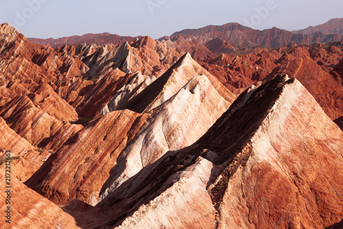Fotografie Colorful Danxia landform scenery in Zhangye Gansu China