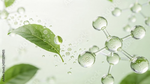 Green tea leaf extract molecular bubbles