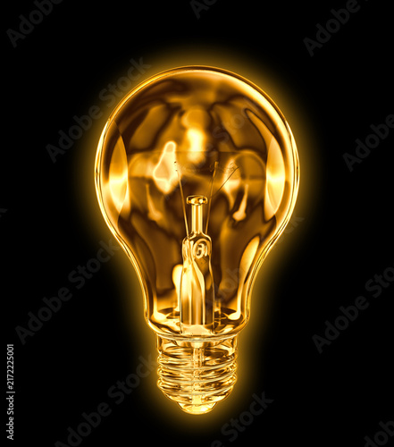 goldene Glühbirne
