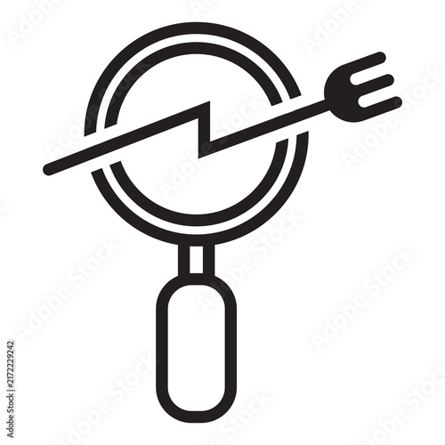 Magnifying and Fork Target Icon