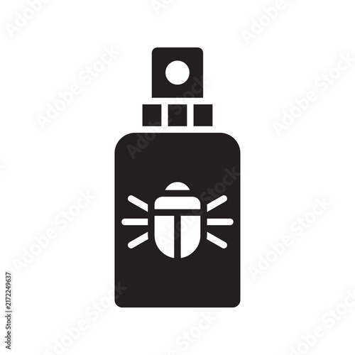 Insecticide Spray Bottle Icon - Pest Control Chemical Spray Glyph Symbol