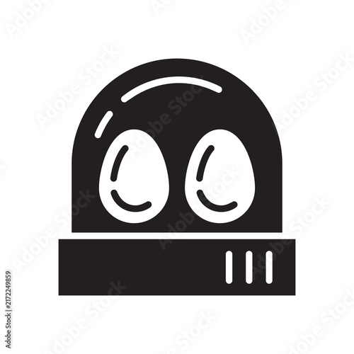 Egg Incubator Device Icon - Poultry Hatching Machine Glyph Symbol
