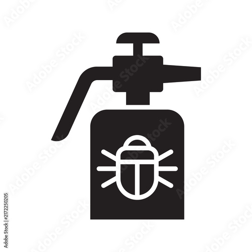 Pest Control Chemical Spray Bottle Icon - Insect Exterminator Glyph Symbol