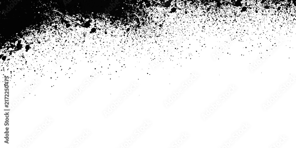 Obraz premium Black and white grunge texture with distressed spray paint splatter effect
