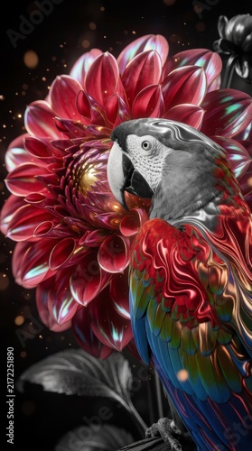 parrot in the cage
