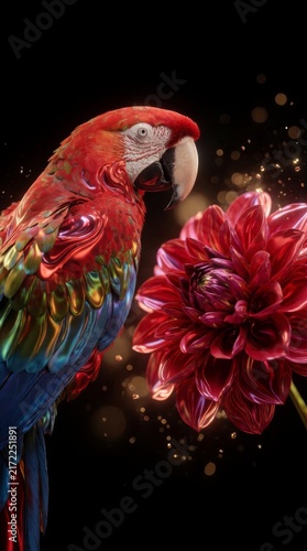 scarlet macaw parrot