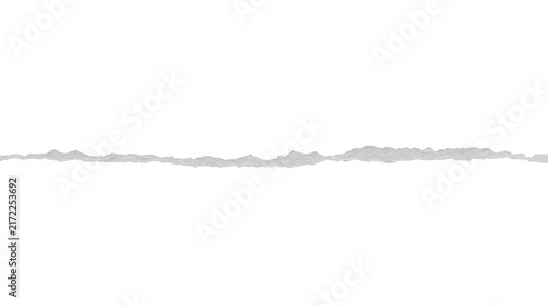 Torn White Paper Edge Thin Strip Isolated on White Png Photo - torn paper edge, white paper, thin paper strip, ripped edge, paper texture, torn edge, jagged paper, paper tear, minimalist texture