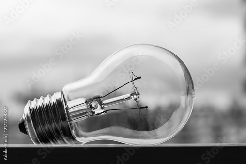 old incandescent light bulb, no longer in use