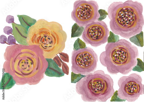 Watercolor Floral Elements Set artwork
